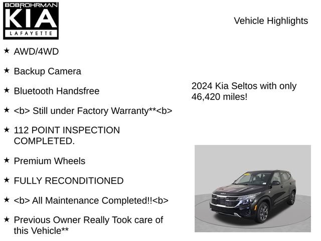 Used 2024 Kia Seltos LX AWD/4WD image 7