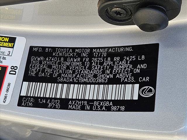 Used 2021 Lexus ES 300h w/ Premium Package FWD image 23