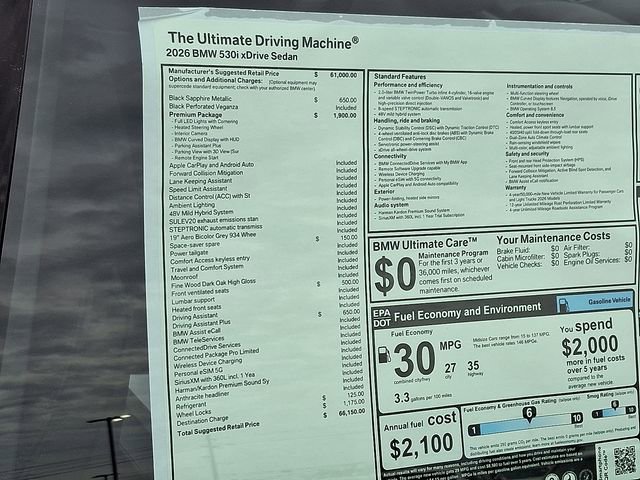 Certified 2026 BMW 530i xDrive w/ Premium Package image 25