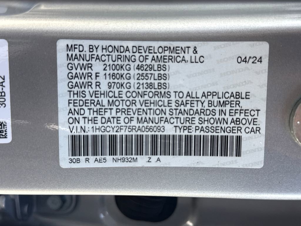Certified 2024 Honda Accord Sport image 33