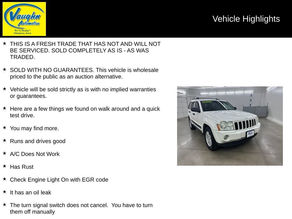 Used 2005 Jeep Grand Cherokee Laredo AWD/4WD image 2