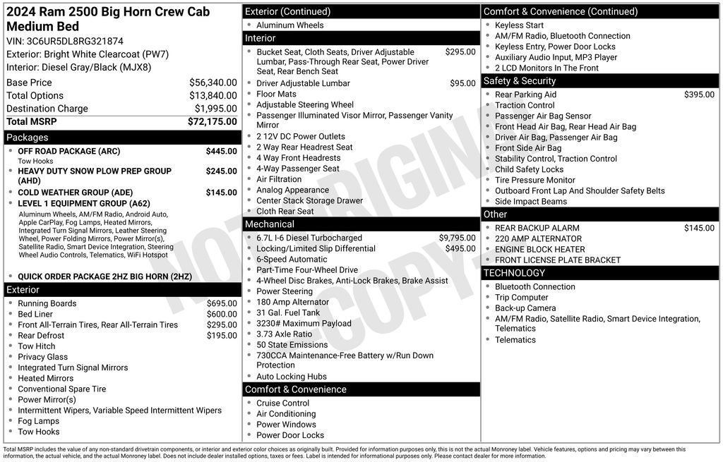 Used 2024 RAM 2500 Big Horn w/ Off Road Package image 39