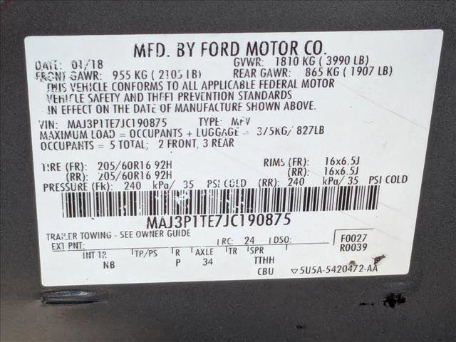Used 2018 Ford EcoSport SE FWD image 24