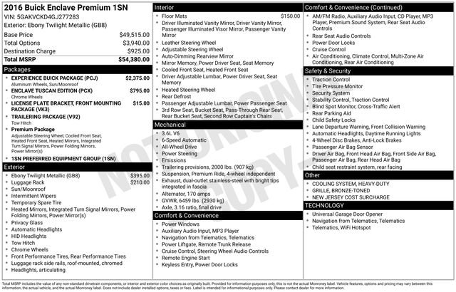 Used 2016 Buick Enclave Premium w/ Experience Buick Package image 7