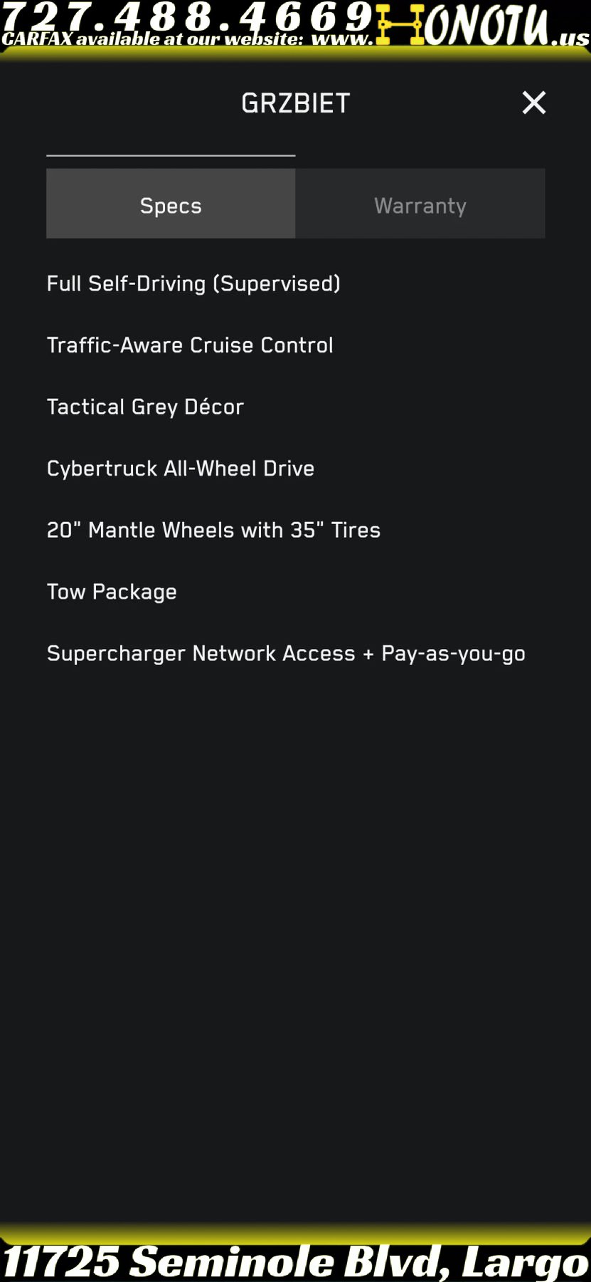 Used 2024 Tesla Cybertruck AWD Crew Cab image 34