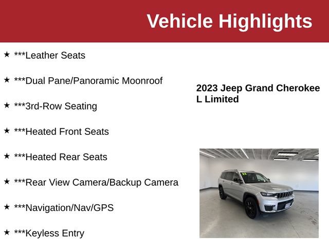 Used 2023 Jeep Grand Cherokee L Limited w/ Trailer Tow Group (B) AWD/4WD image 10