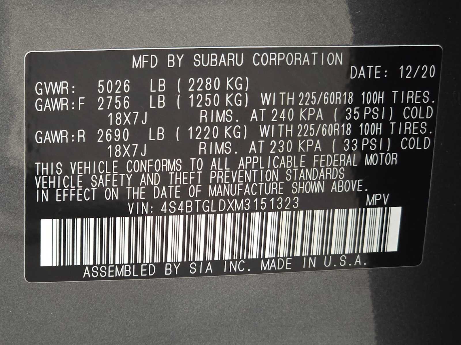 Used 2021 Subaru Outback Onyx Edition XT w/ Popular Package #2 AWD/4WD image 30