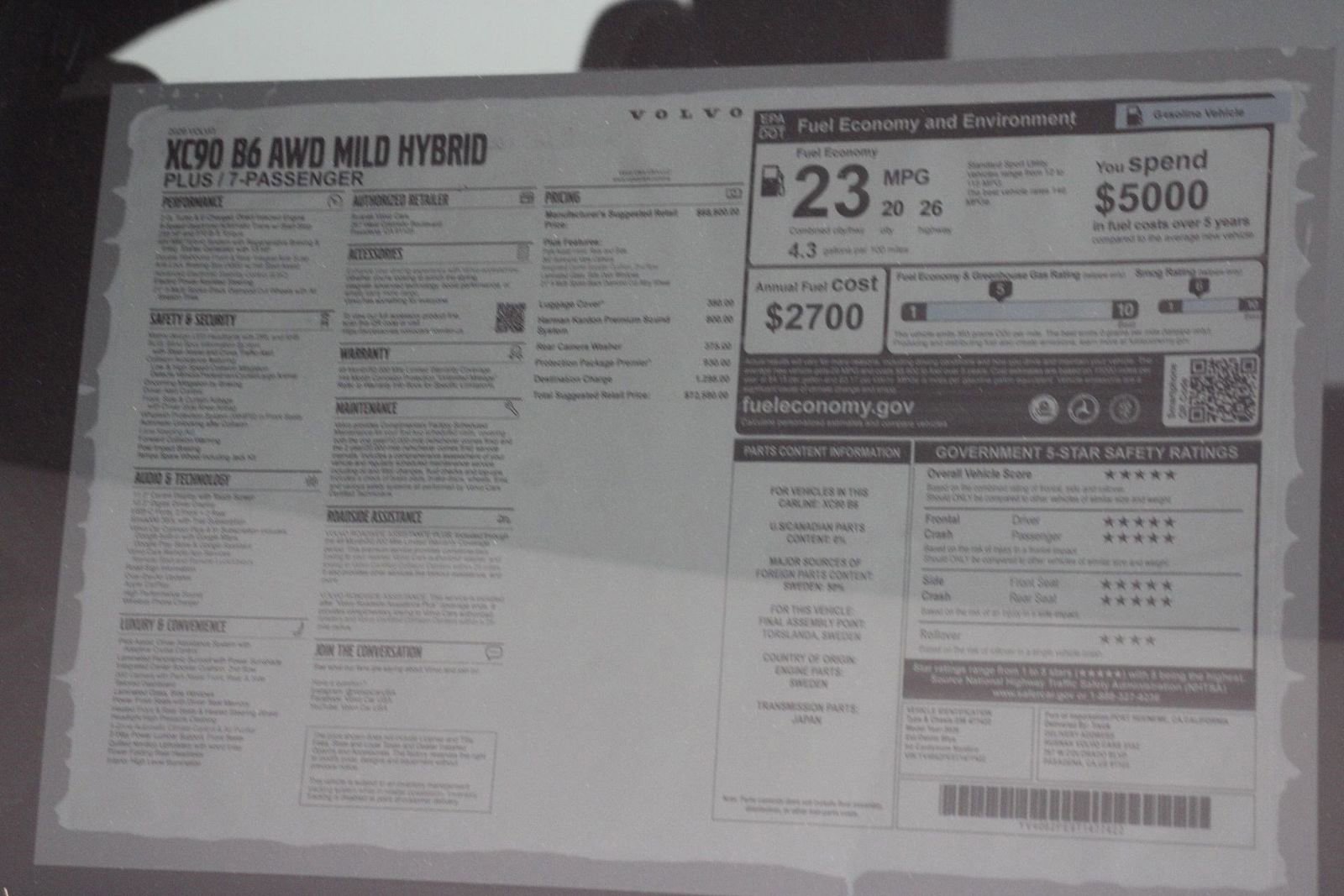 New 2026 Volvo XC90 B6 Plus w/ Protection Package Premier image 18