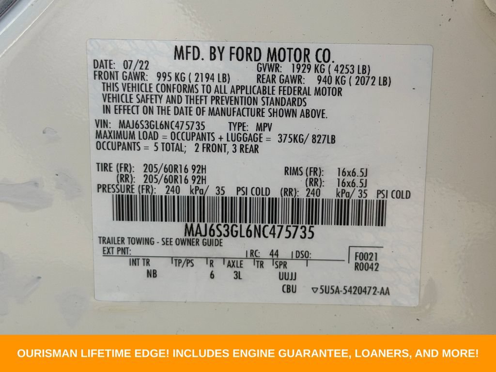 Used 2022 Ford EcoSport SE w/ SE Convenience Package AWD/4WD image 34
