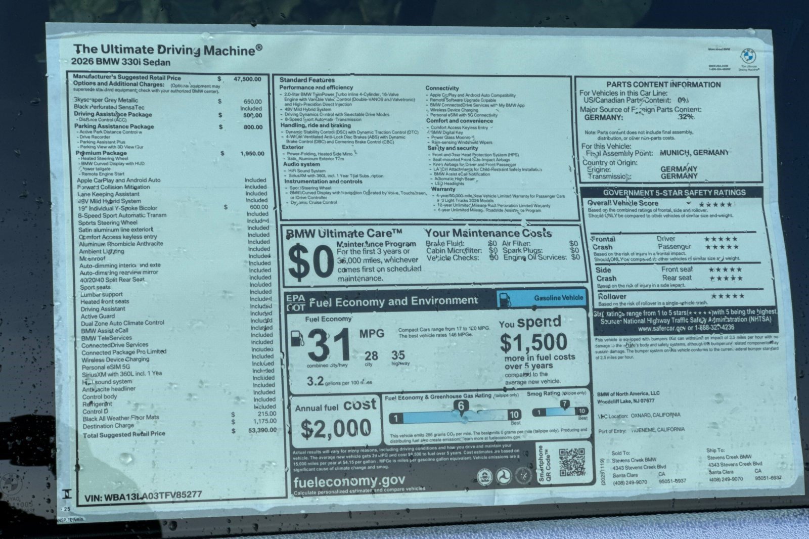 Used 2026 BMW 330i Sedan w/ Premium Package RWD image 29