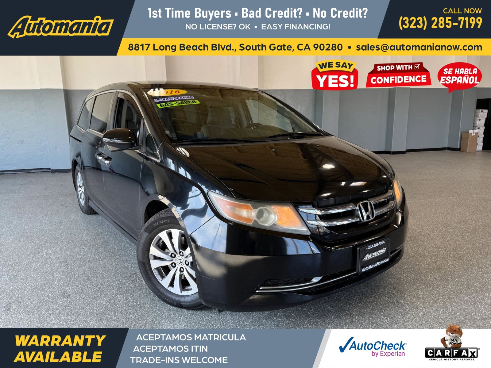 Used 2016 Honda Odyssey SE image 1