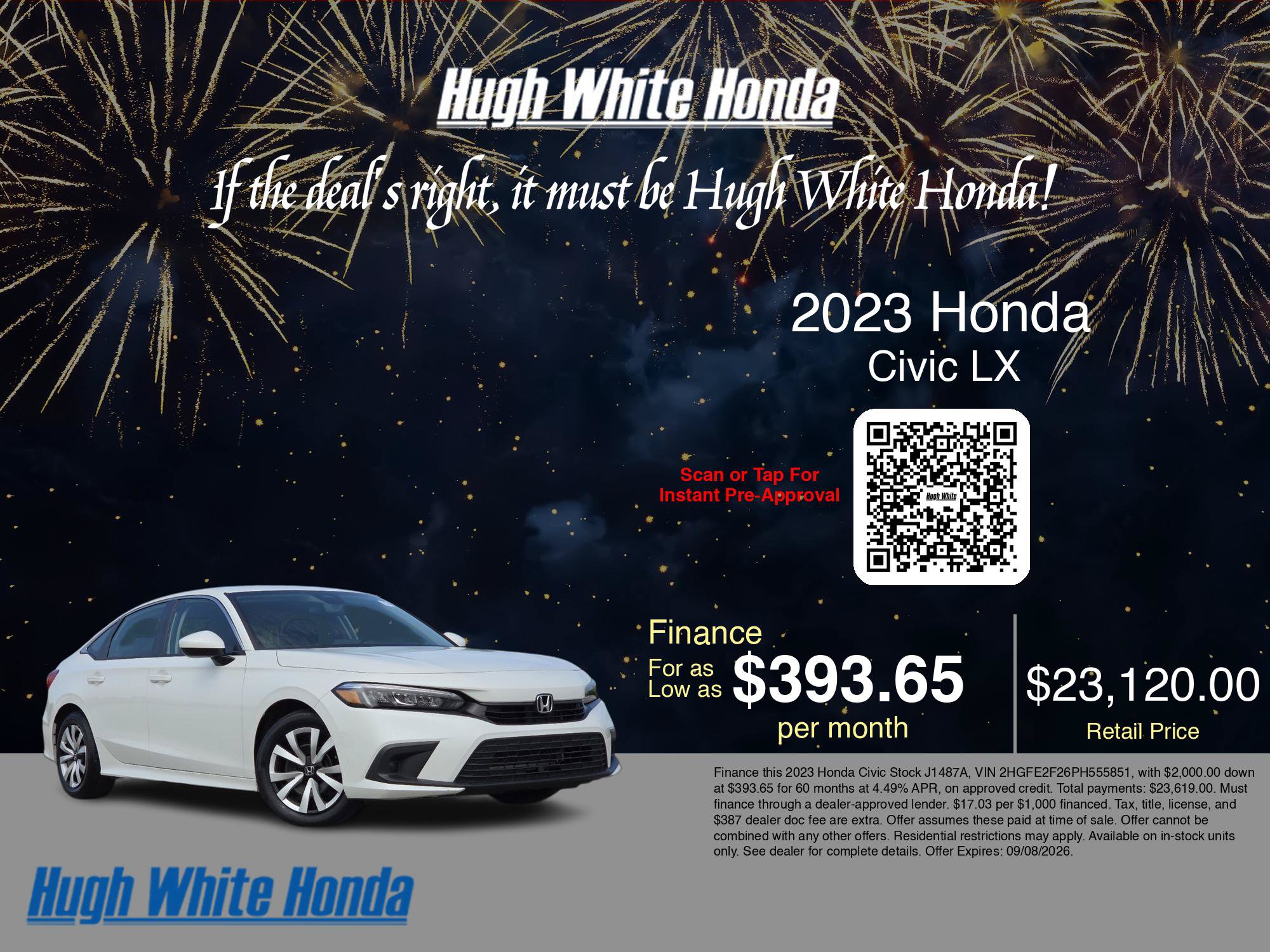 Used 2023 Honda Civic LX image 3