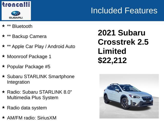 Used 2021 Subaru Crosstrek 2.5i Limited w/ Popular Package #5 image 3