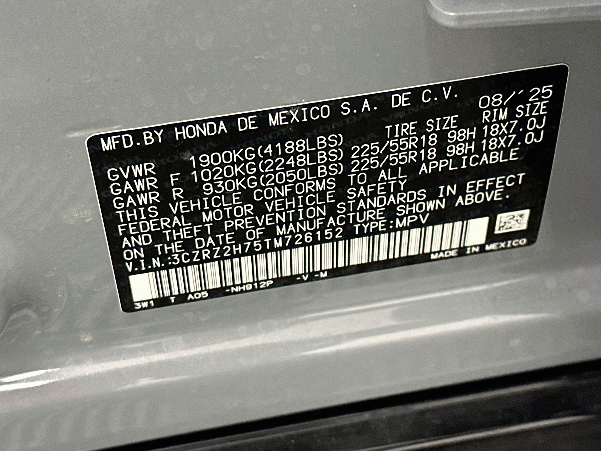 Used 2026 Honda HR-V EX-L image 12