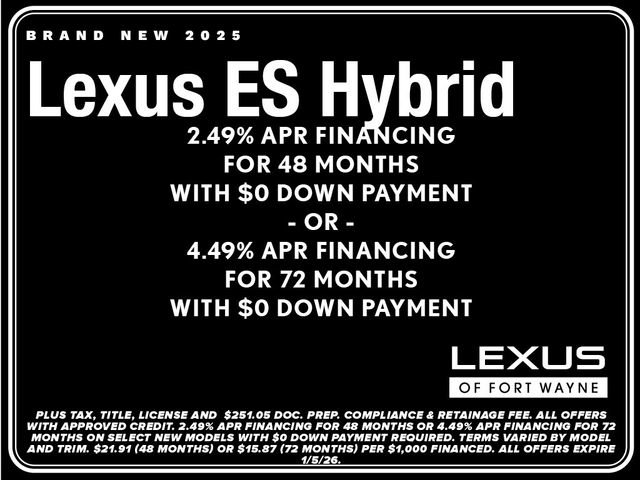New 2025 Lexus ES 300h w/ Premium Package image 6