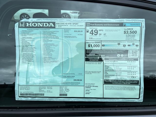 New 2026 Honda Civic Sport image 30