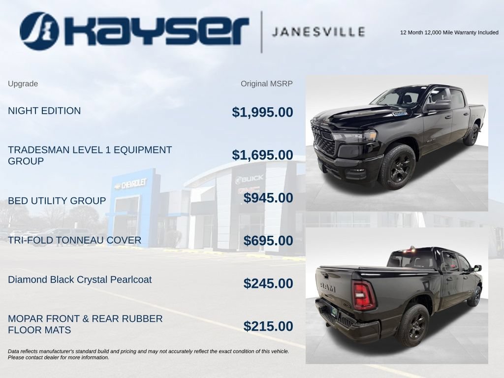 Used 2025 RAM 1500 Tradesman w/ Night Edition AWD/4WD image 2