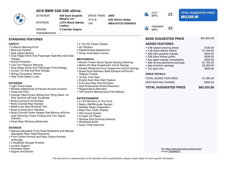 Used 2018 BMW 530i xDrive image 2