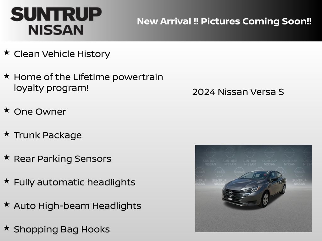 Certified 2024 Nissan Versa S w/ Trunk Package FWD image 5