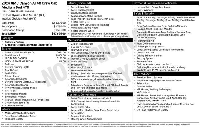 Used 2024 GMC Canyon AT4X AWD/4WD image 26