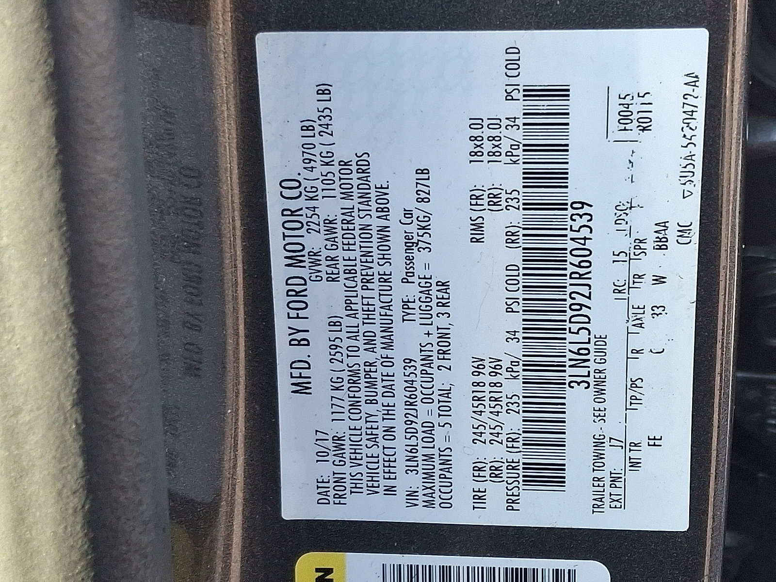 Used 2018 Lincoln MKZ Select w/ Select Plus Package image 27