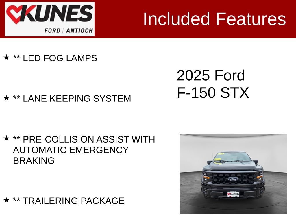 Certified 2025 Ford F150 STX w/ Equipment Group 200A Standard AWD/4WD image 4