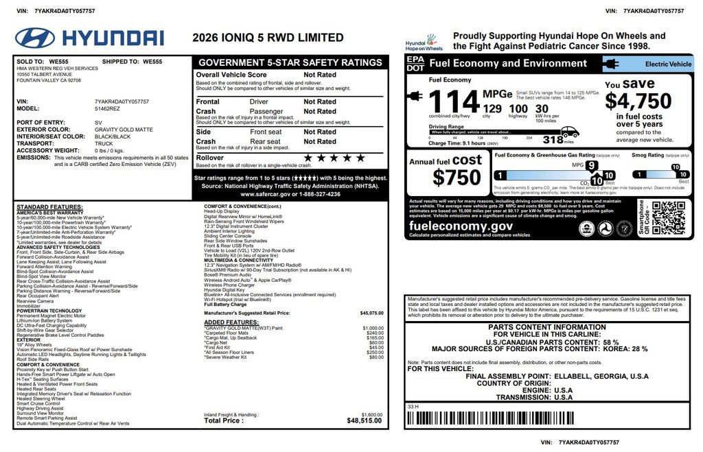 Used 2026 Hyundai Ioniq 5 Limited RWD image 3