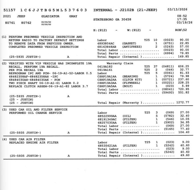 Used 2021 Jeep Gladiator Rubicon w/ LED Lighting Group image 16