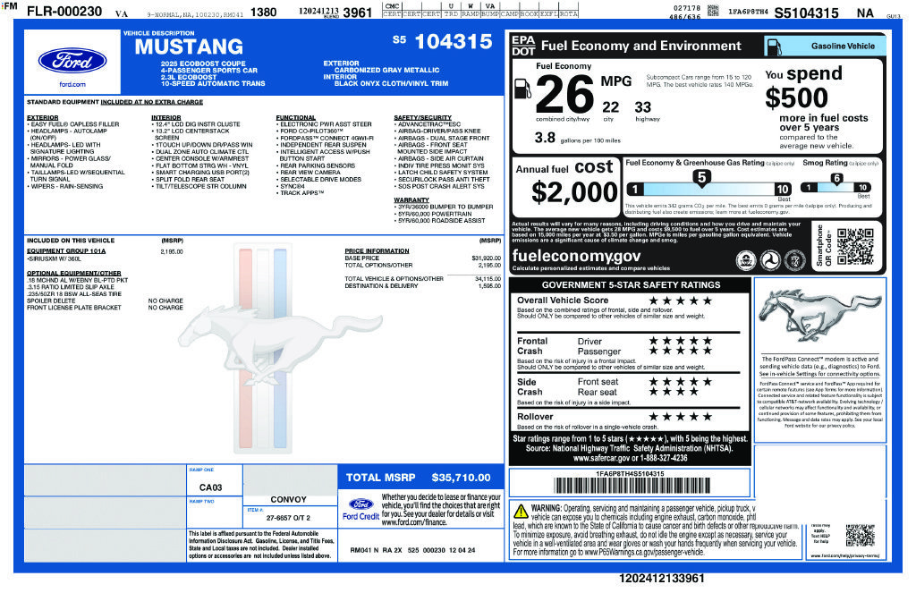 Used 2025 Ford Mustang Coupe RWD image 19