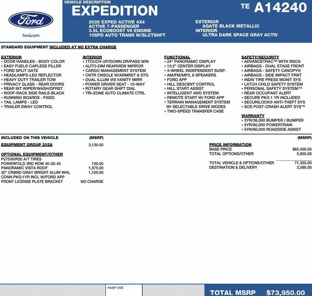 New 2026 Ford Expedition Active image 2