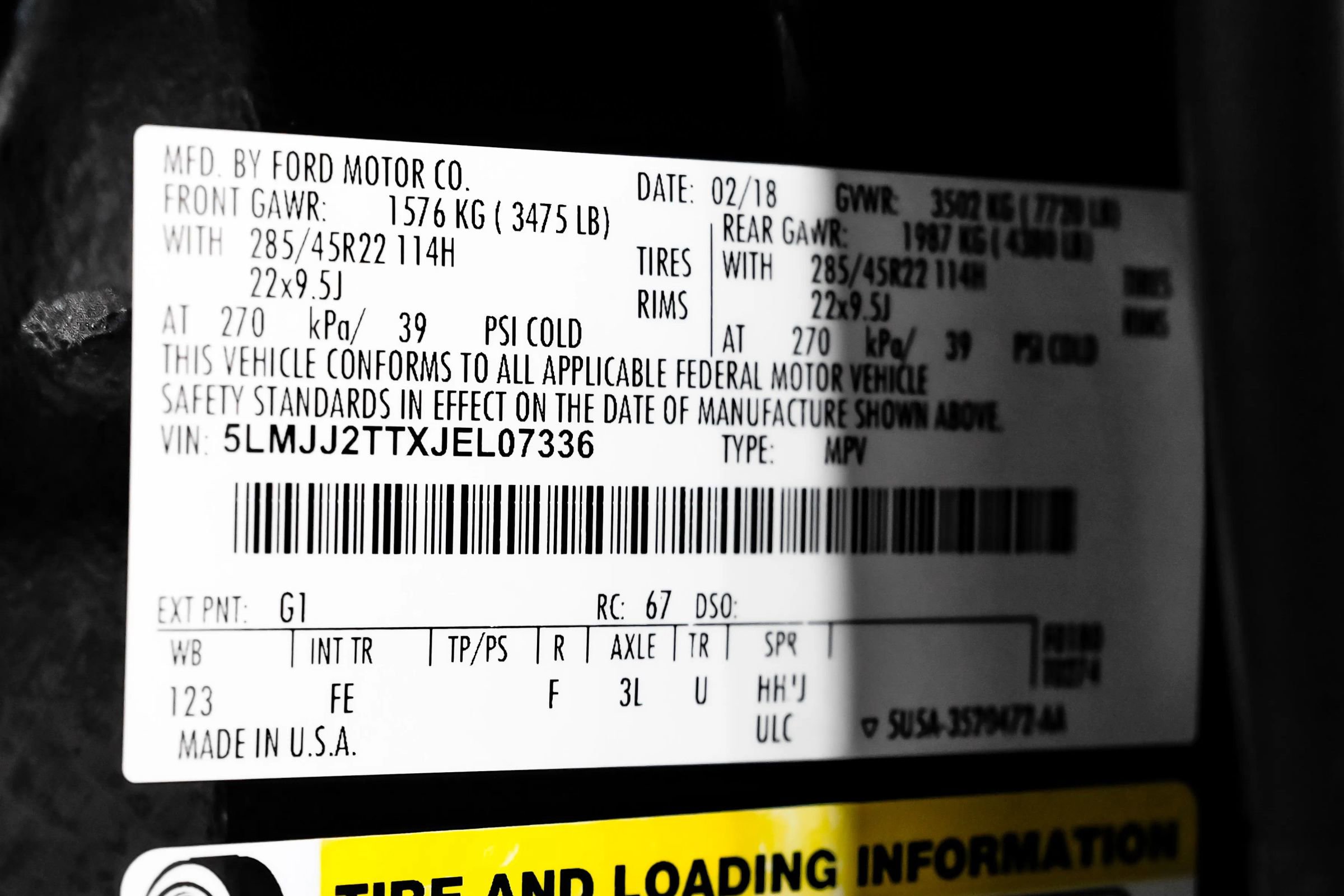 Used 2018 Lincoln Navigator Black Label w/ Cargo Package AWD/4WD image 85