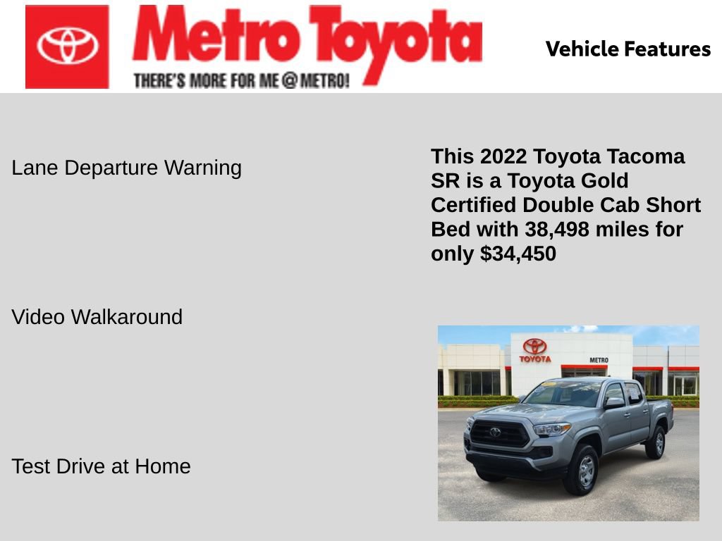 Certified 2022 Toyota Tacoma SR AWD/4WD image 16