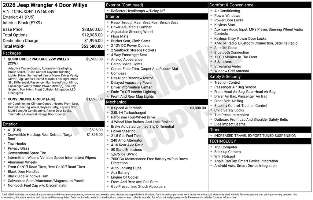 New 2026 Jeep Wrangler Willys image 26