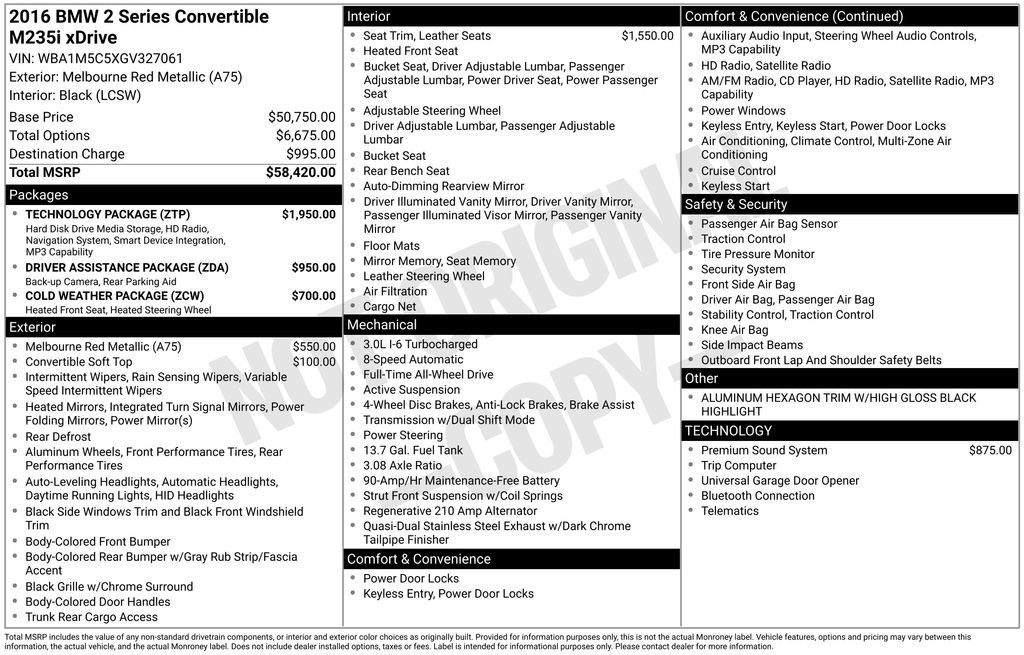 Used 2016 BMW M235i xDrive Convertible image 28