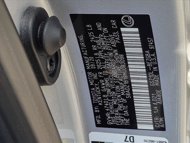 Used 2021 Lexus ES 350 w/ Premium Package FWD image 22
