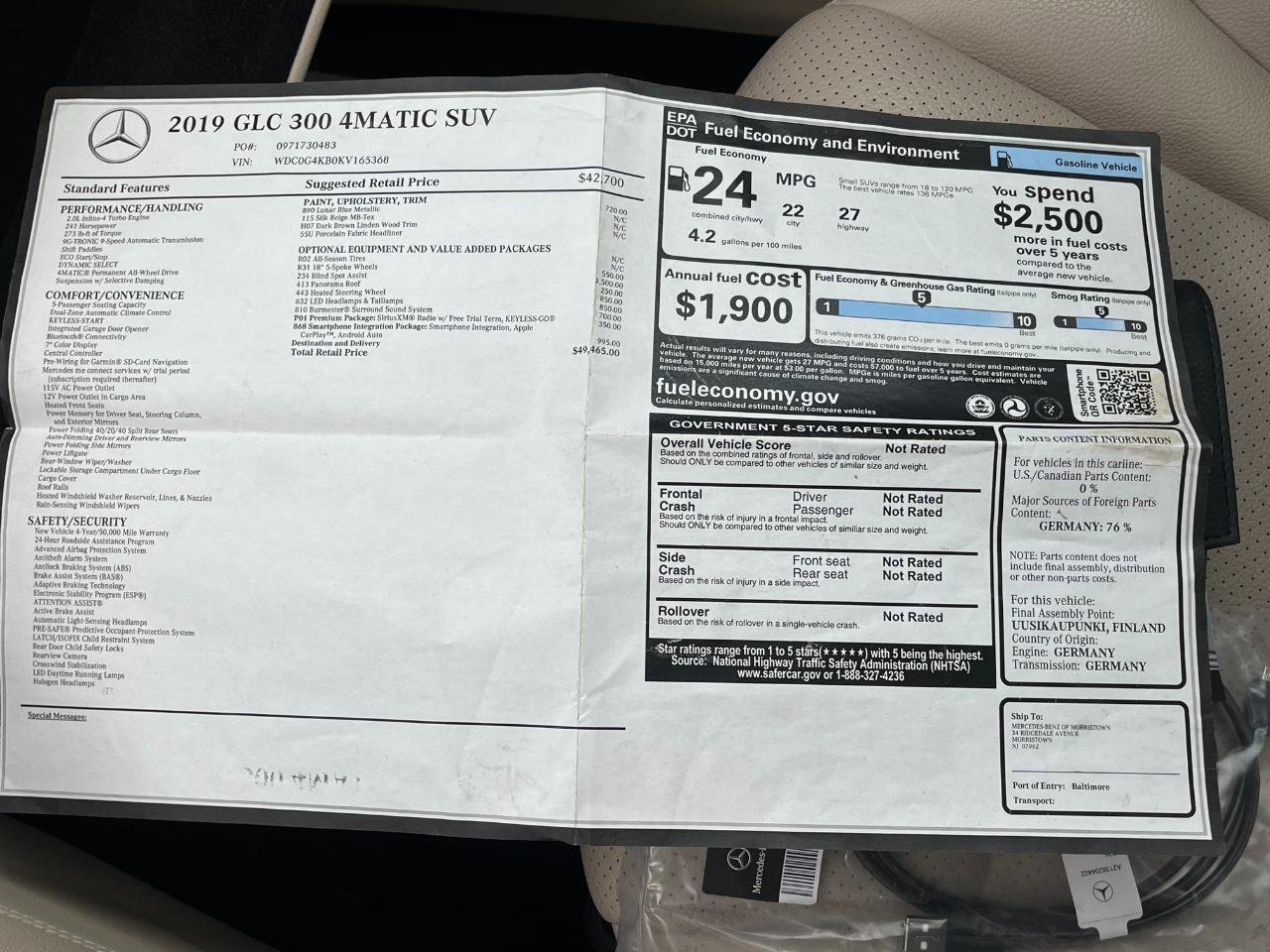 Used 2019 Mercedes-Benz GLC 300 4MATIC w/ Premium Package image 36