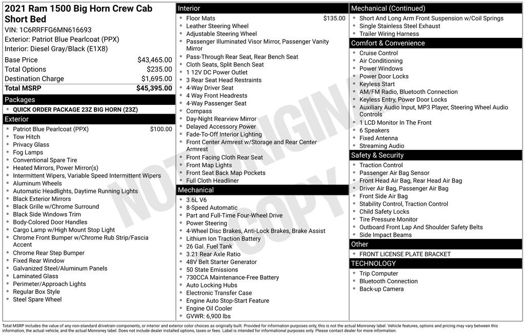 Used 2021 RAM 1500 Big Horn image 34