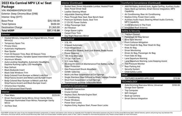 Used 2023 Kia Carnival LX FWD image 36