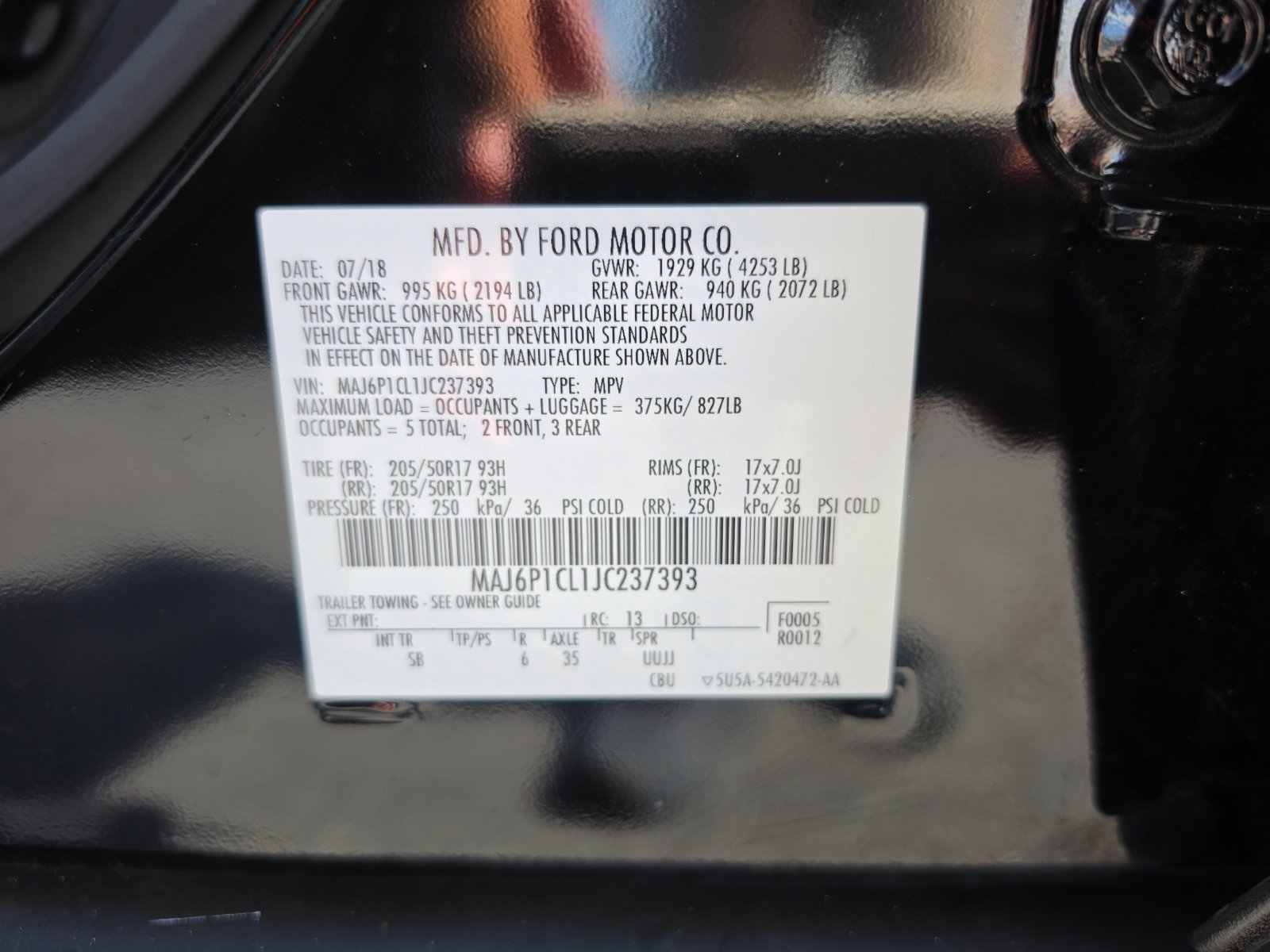Used 2018 Ford EcoSport SES w/ Interior Protection Package AWD/4WD image 33