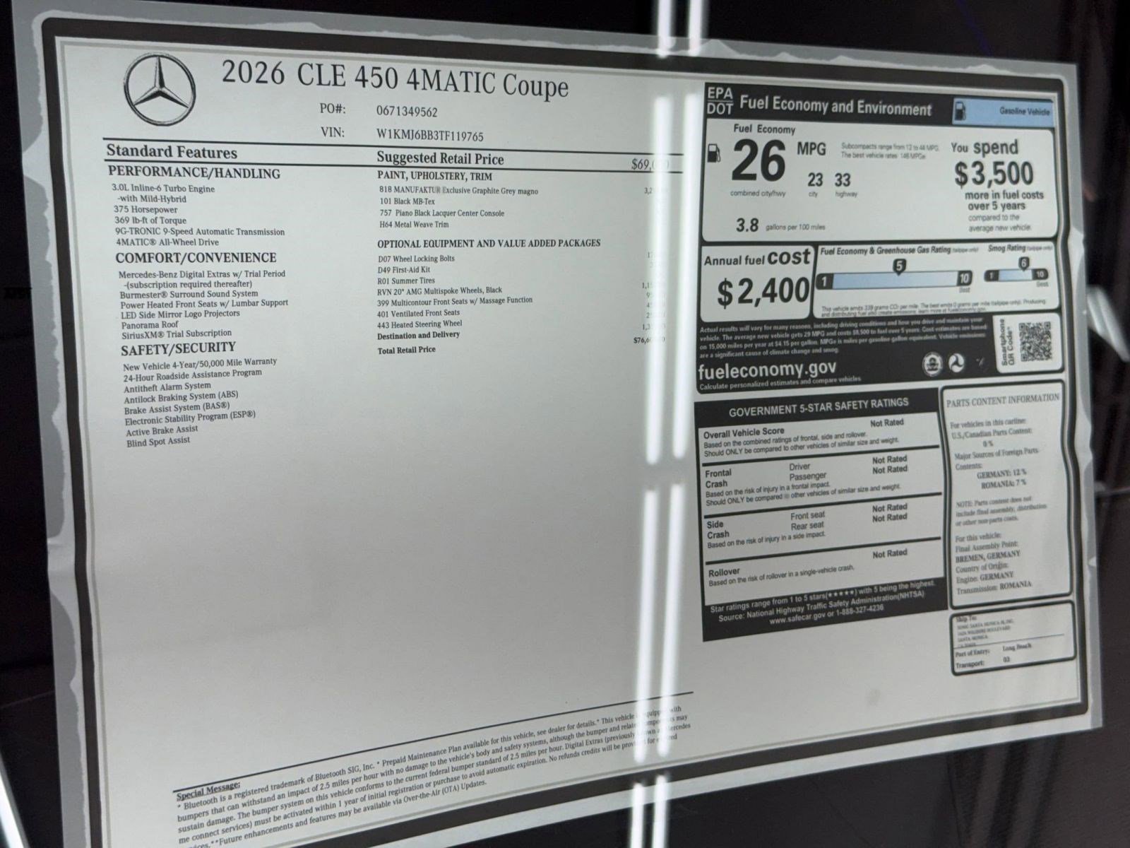 New 2026 Mercedes-Benz CLE 450 4MATIC Coupe image 33