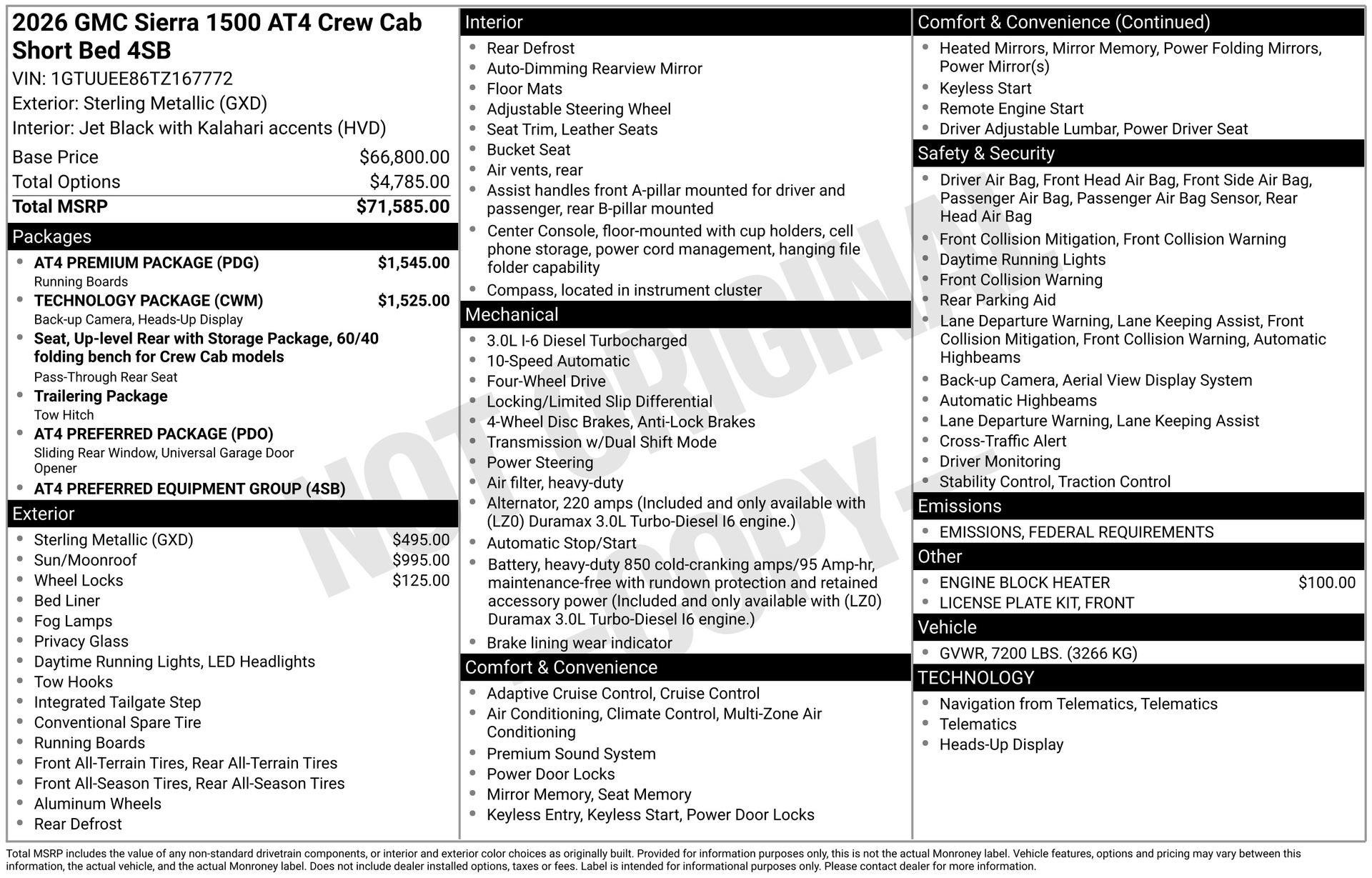 New 2026 GMC Sierra 1500 AT4 w/ AT4 Premium Package image 3
