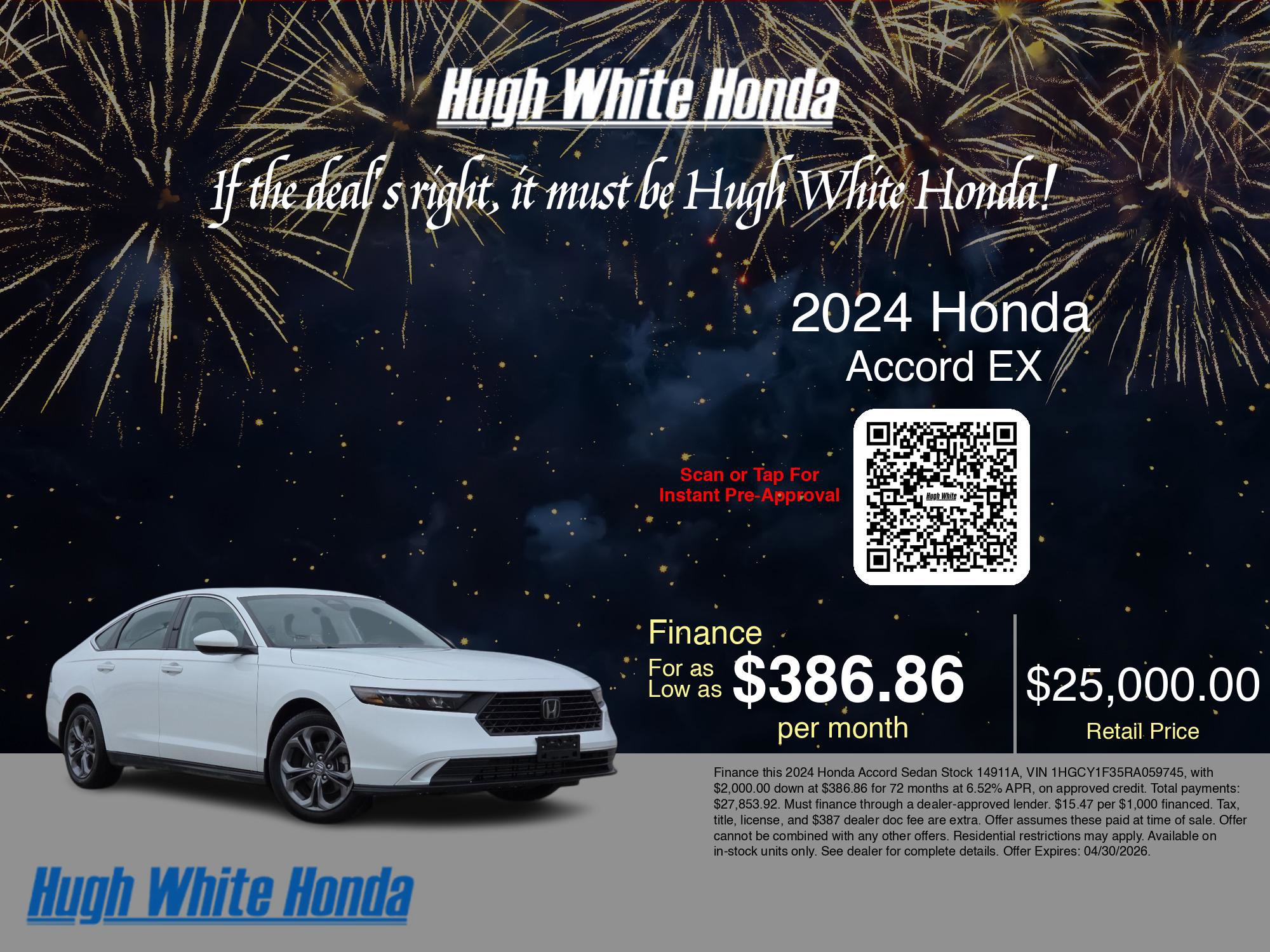Used 2024 Honda Accord EX image 3
