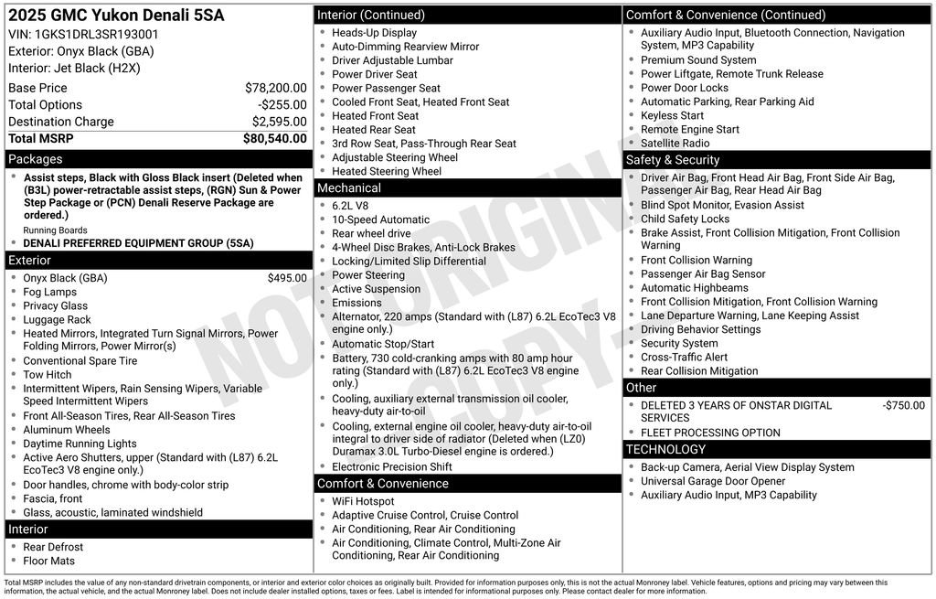 Used 2025 GMC Yukon Denali RWD image 39