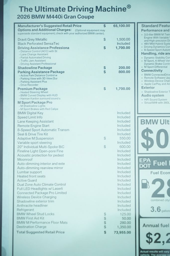 New 2026 BMW M440i w/ Premium Package RWD image 8