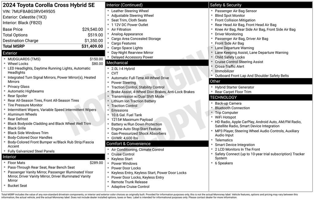 Used 2024 Toyota Corolla Cross AWD Hybrid image 34