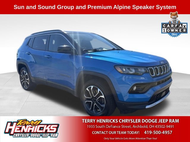 Used 2023 Jeep Compass Limited w/ Sun and Sound Group AWD/4WD 360° Tour