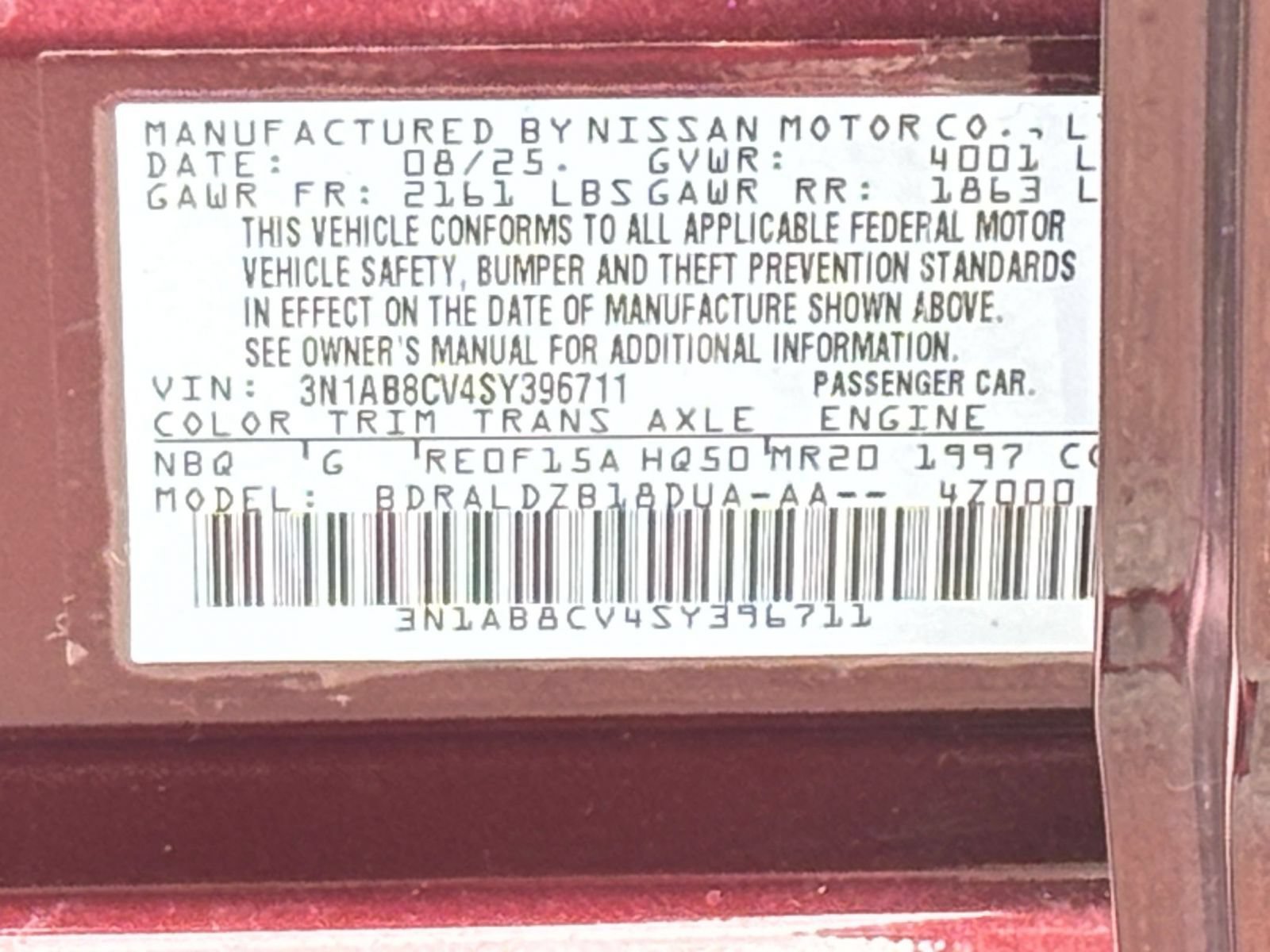 Used 2025 Nissan Sentra SV FWD image 24