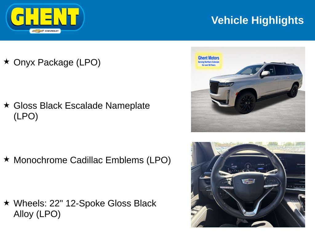Used 2024 Cadillac Escalade ESV Sport Platinum w/ LPO, ONYX Package AWD/4WD image 2