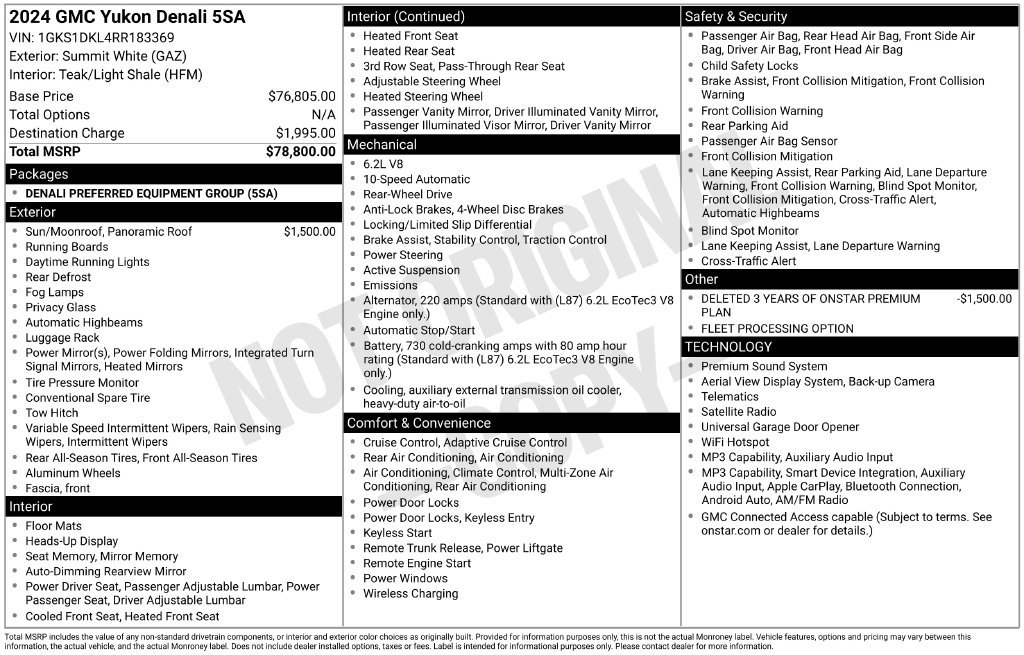 Used 2024 GMC Yukon Denali RWD image 4