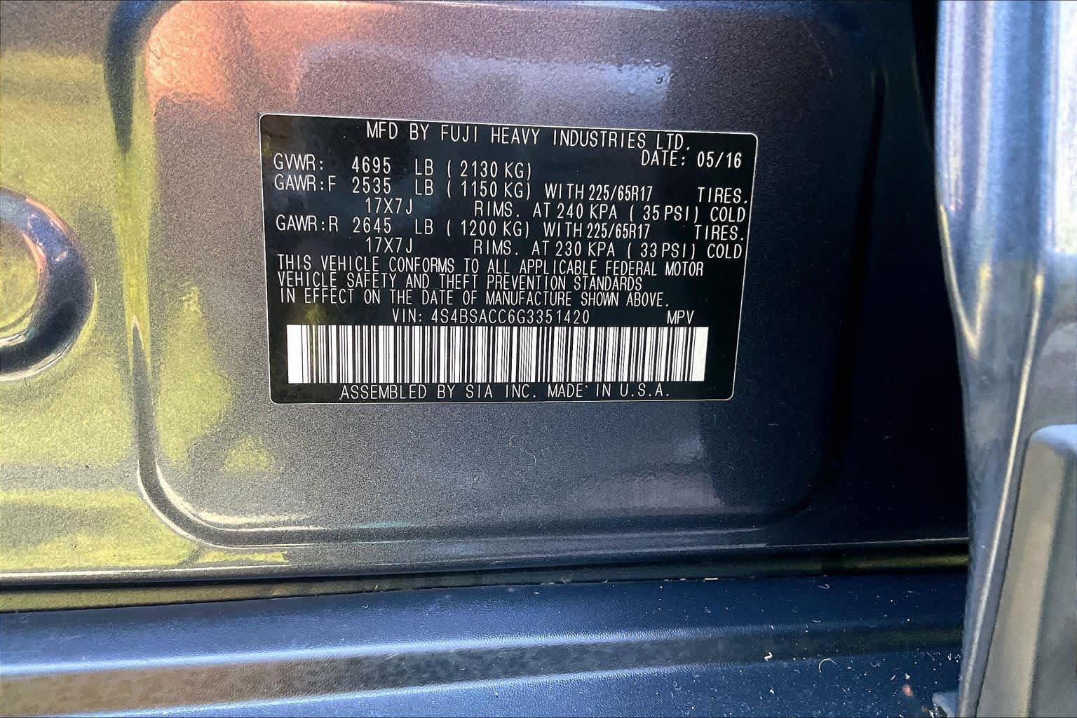 Used 2016 Subaru Outback 2.5i Premium AWD/4WD image 35